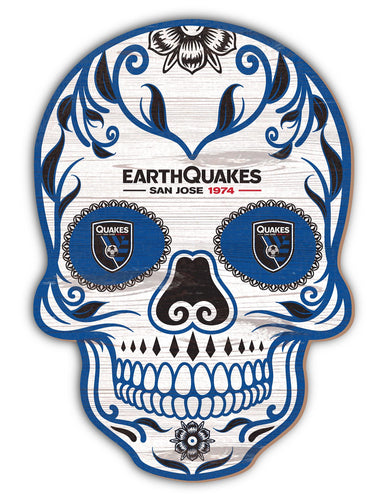 Wholesale MLS2044-Sugar Skull 12in / S2044-San Jose Earthquakes