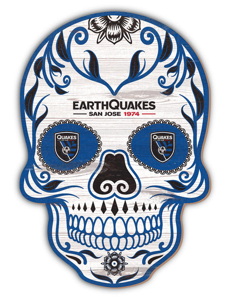 Wholesale MLS2044-Sugar Skull 12in / S2044-San Jose Earthquakes