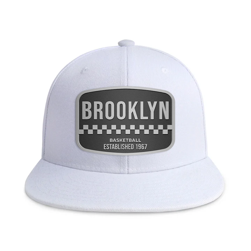 Brooklyn Basketball - White - Snapback City Caps