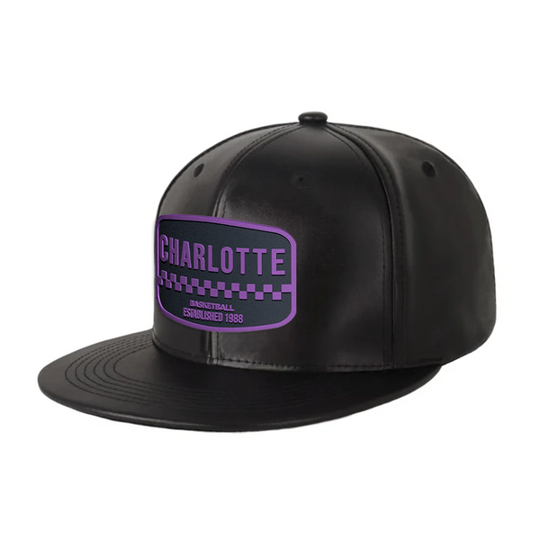 Charlotte Basketball - PU Leather - Snapback City Caps
