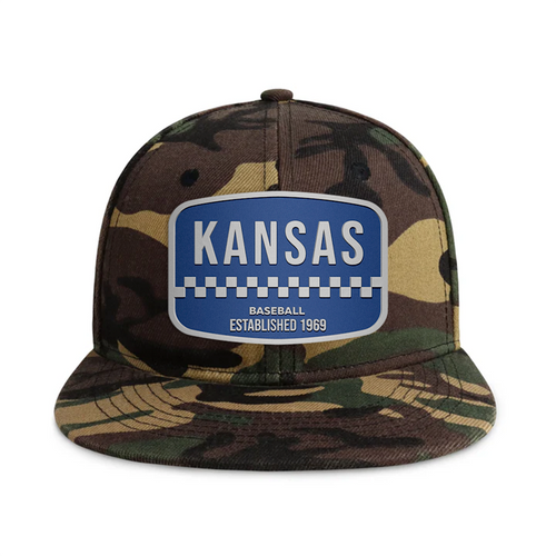 Kansas Baseball - Wood Camo - Snapback City Caps