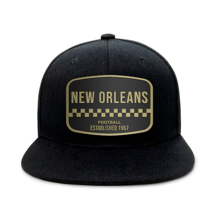New Orleans Football - Black - Snapback City Caps