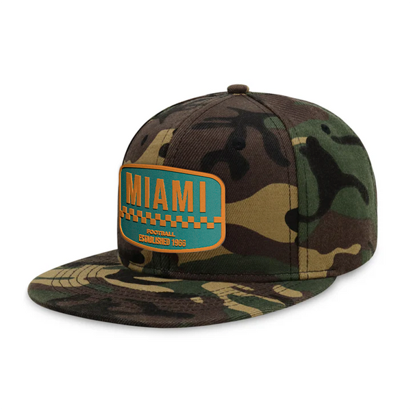 Miami Football - Wood Camo - Snapback City Caps