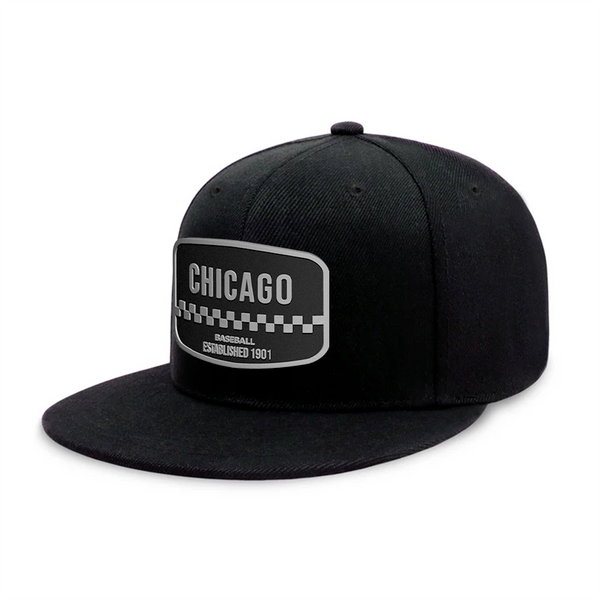 Chicago Baseball2 - Black - Snapback City Caps