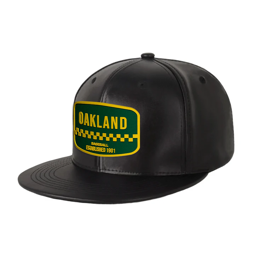 Oakland Baseball - PU Leather - Snapback City Caps