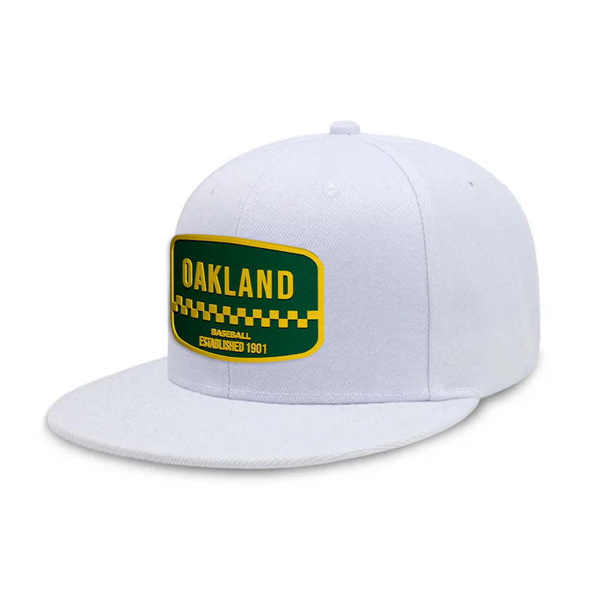 Oakland Baseball - White - Snapback City Caps