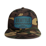 Seattle Baseball - Wood Camo - Snapback City Caps