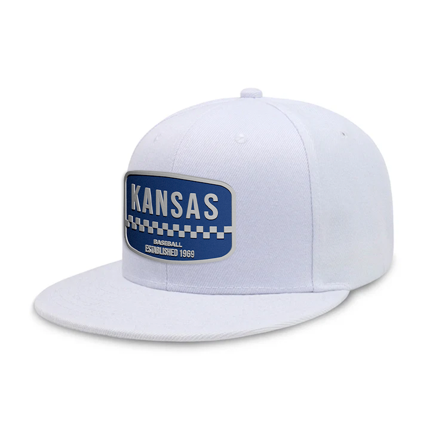 Kansas Baseball - White - Snapback City Caps