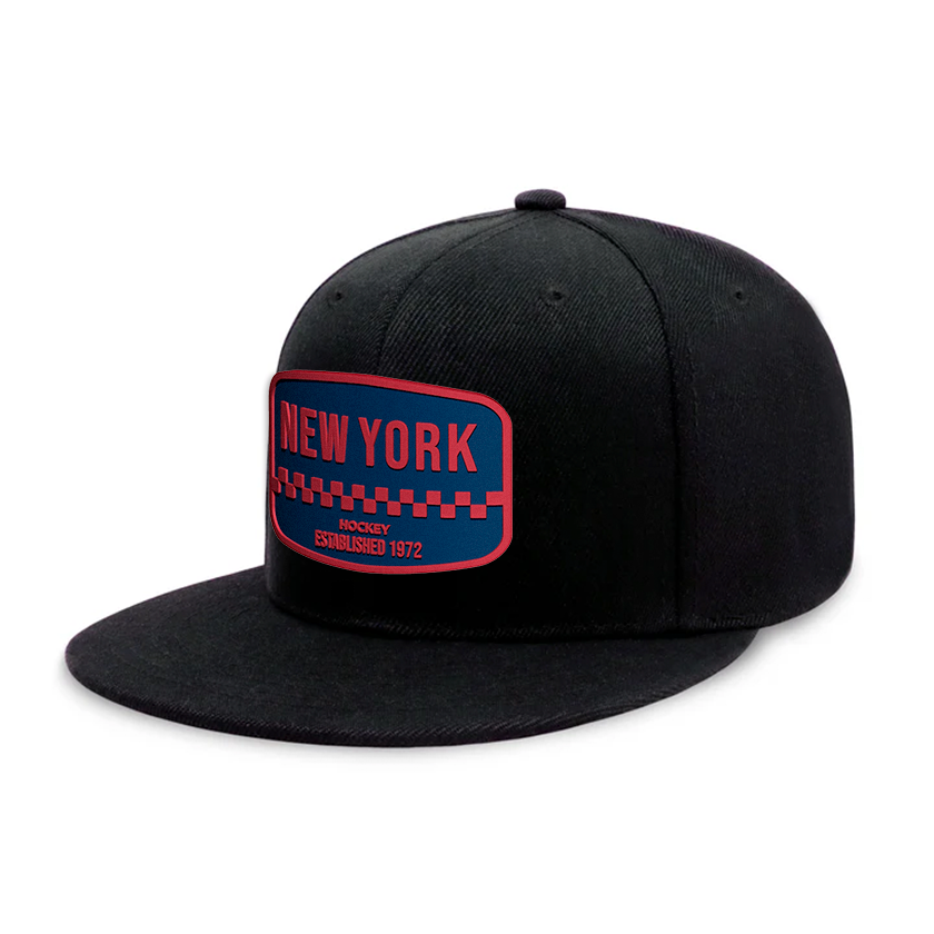 New York Hockey2 - Black - Snapback City Caps
