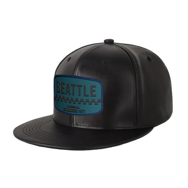 Seattle Baseball - PU Leather - Snapback City Caps