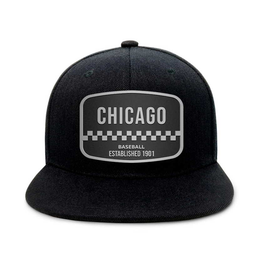 Chicago Baseball2 - Black - Snapback City Caps