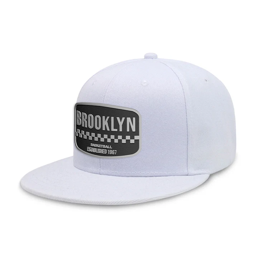 Brooklyn Basketball - White - Snapback City Caps