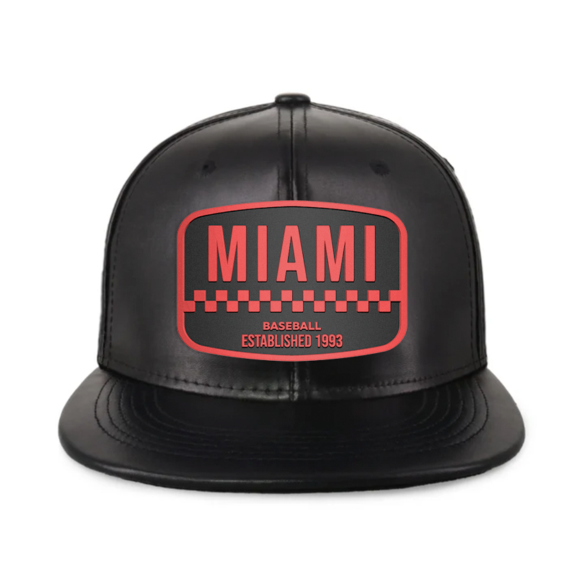 Miami Baseball2 - PU Leather - Snapback City Caps