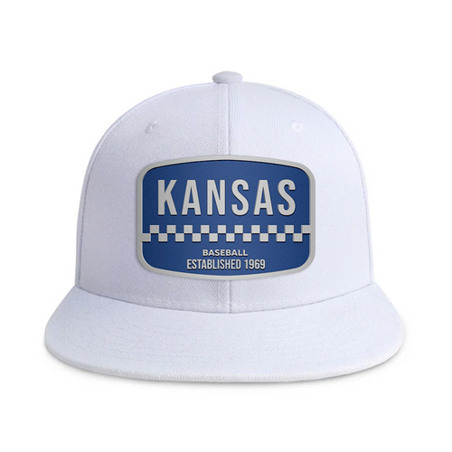 Kansas Baseball - White - Snapback City Caps