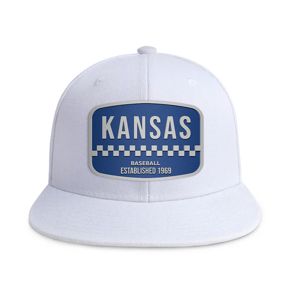 Kansas Baseball - White - Snapback City Caps