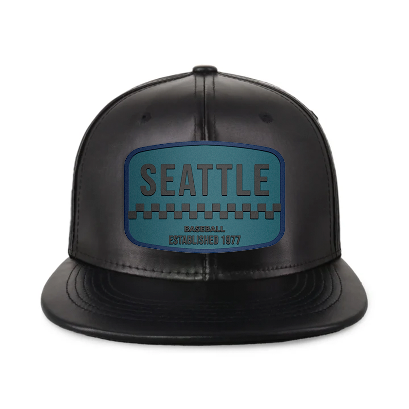 Seattle Baseball - PU Leather - Snapback City Caps
