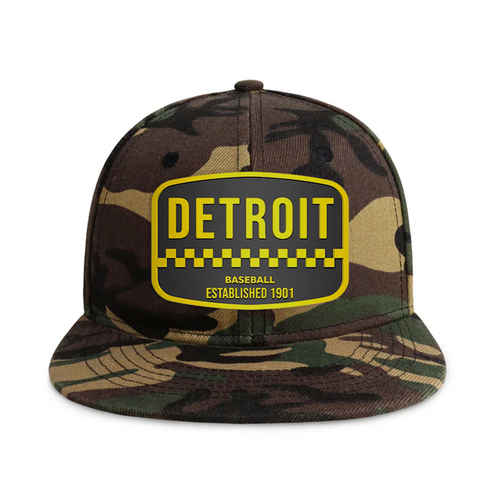 Detroit Baseball - Wood Camo - Snapback City Caps