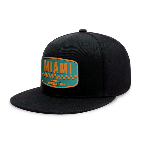Miami Football - Black - Snapback City Caps