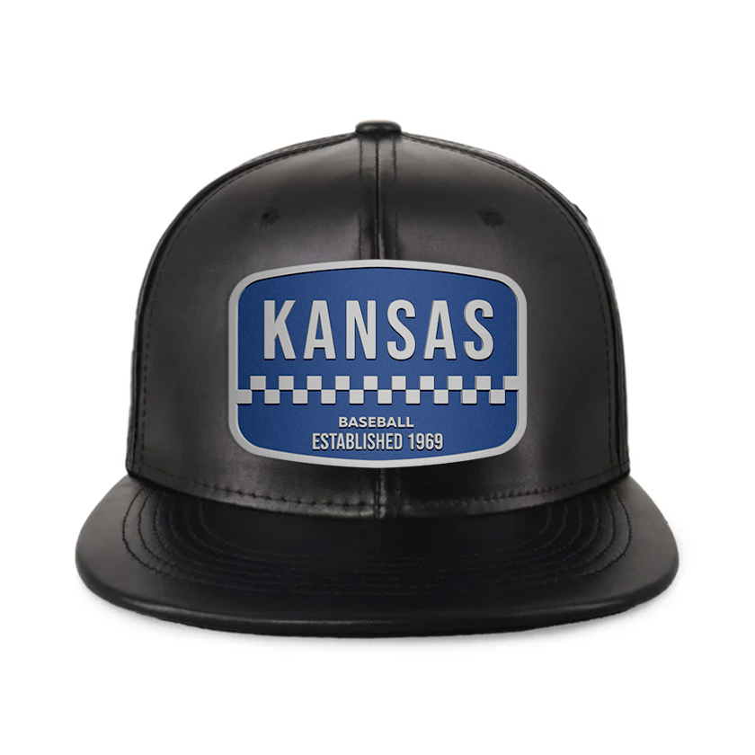 Kansas Baseball - PU Leather - Snapback City Caps