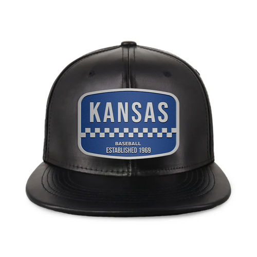 Kansas Baseball - PU Leather - Snapback City Caps