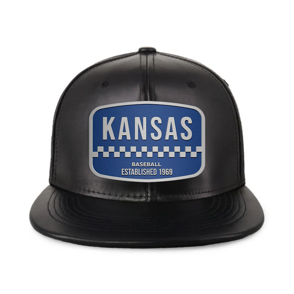 Kansas Baseball - PU Leather - Snapback City Caps