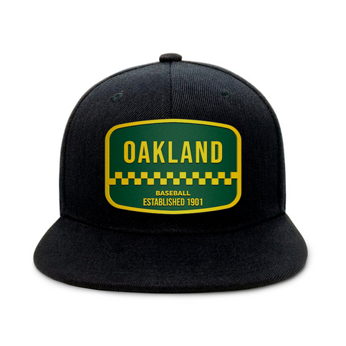 Oakland Baseball - Black - Snapback City Caps