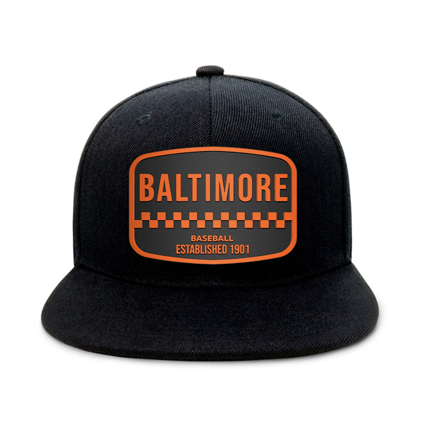Baltimore Baseball - Black - Snapback City Caps