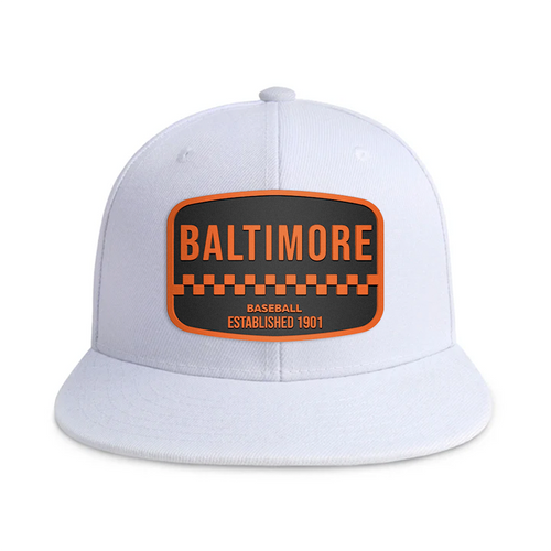 Baltimore Baseball - White - Snapback City Caps