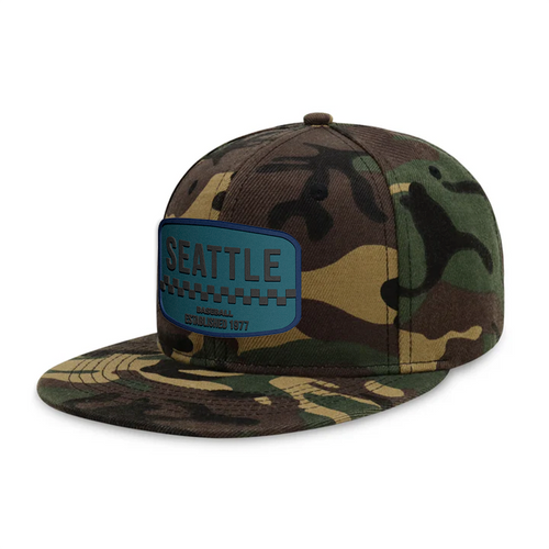 Seattle Baseball - Wood Camo - Snapback City Caps
