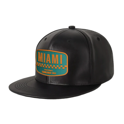 Miami Football - PU Leather - Snapback City Caps