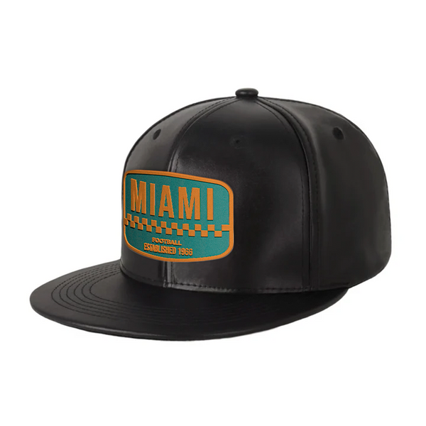 Miami Football - PU Leather - Snapback City Caps
