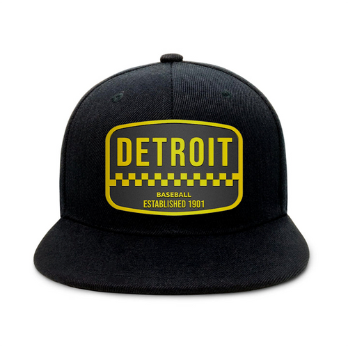 Detroit Baseball - Black - Snapback City Caps
