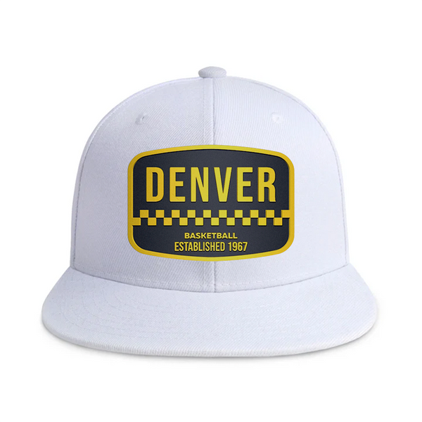 Denver Basketball - White - Snapback City Caps