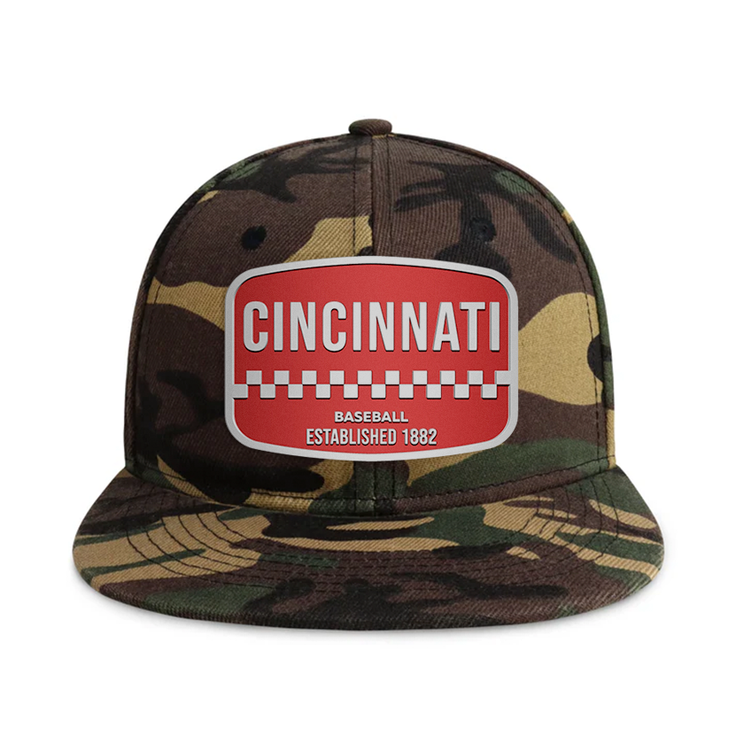 Cincinnati Baseball - Wood Camo - Snapback City Caps