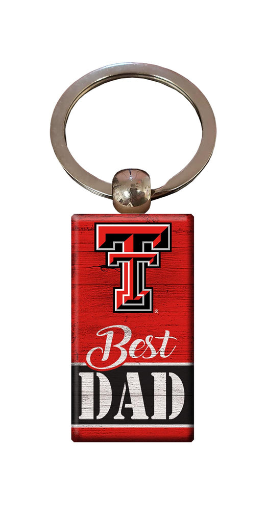 Wholesale C2051-Best Dad Keychain / C2051-Texas Tech