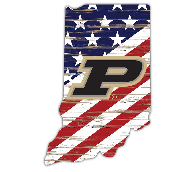 Wholesale C2043-American Flag State Cutout 12in / C2043-Purdue