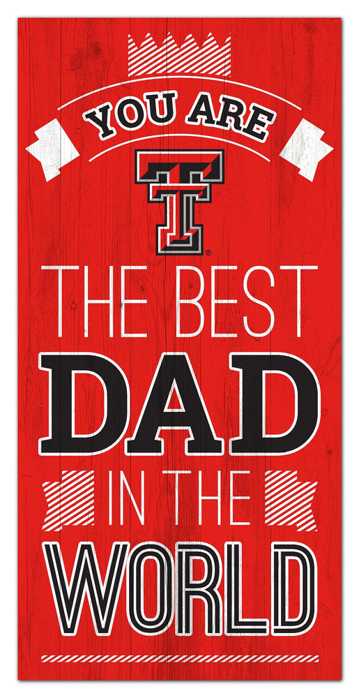 Wholesale C1079-Best Dad in the world 6x12 / C1079-Texas Tech