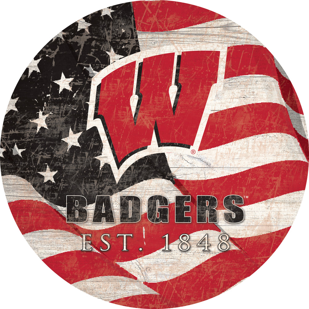 Wholesale C1058-Team Color Flag 12in / C1058-Wisconsin