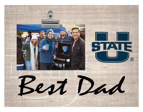 Wholesale C1090-Best Dad Burlap Clip Frame / C1090-Utah State
