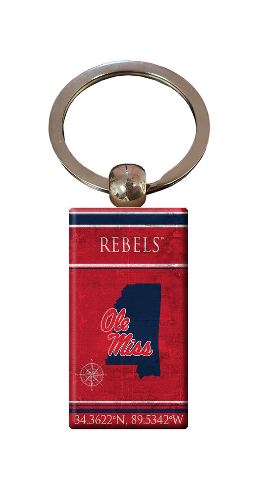 Wholesale C2052-Coordinates Keychain / C2052-Mississippi