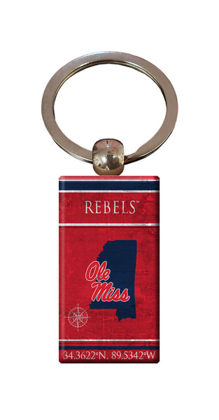 Wholesale C2052-Coordinates Keychain / C2052-Mississippi