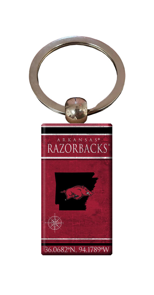 Wholesale C2052-Coordinates Keychain / C2052-Arkansas