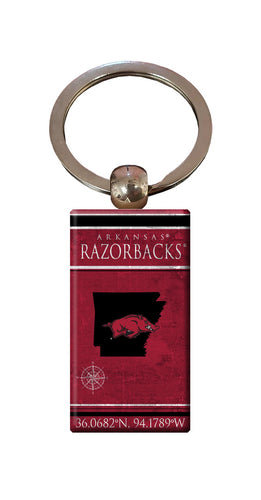Wholesale C2052-Coordinates Keychain / C2052-Arkansas
