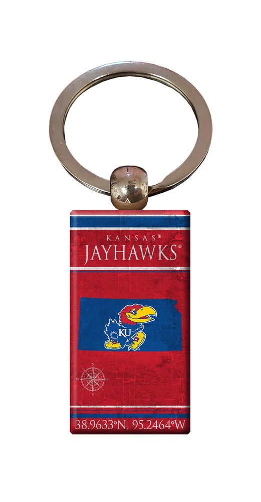 Wholesale C2052-Coordinates Keychain / C2052-Kansas