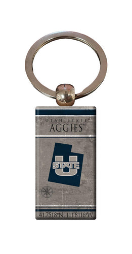 Wholesale C2052-Coordinates Keychain / C2052-Utah State