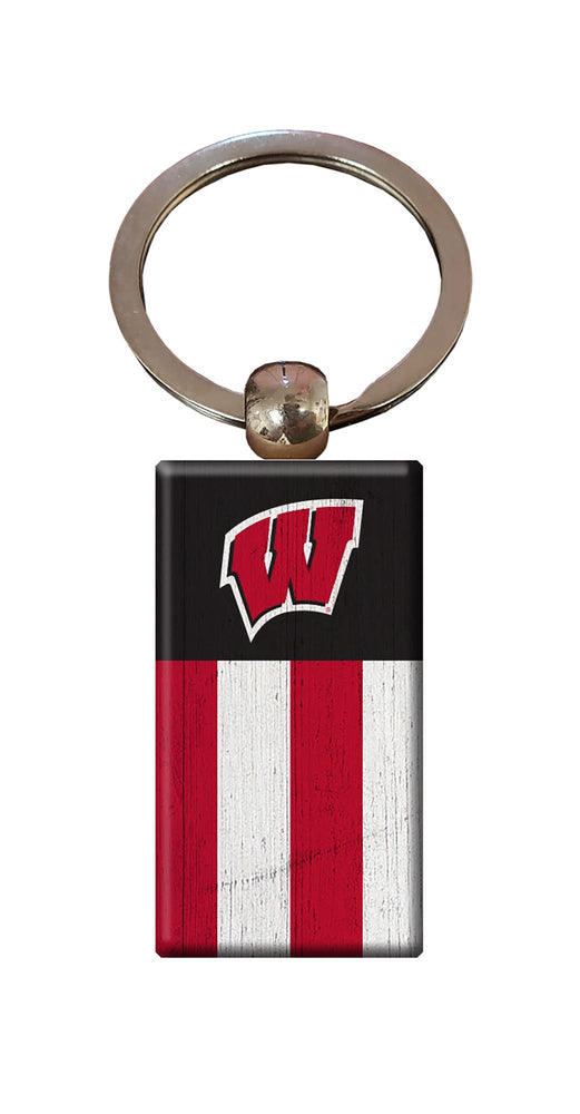 Wholesale C2055-Rectangle Flag Keychain / C2055-Wisconsin