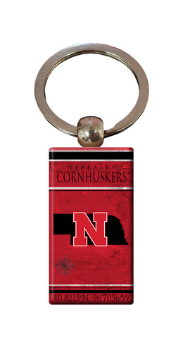 Wholesale C2052-Coordinates Keychain / C2052-Nebraska