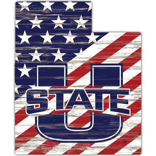 Wholesale C2043-American Flag State Cutout 12in / C2043-Utah State