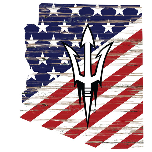 Wholesale C2043-American Flag State Cutout 12in / C2043-Arizona State