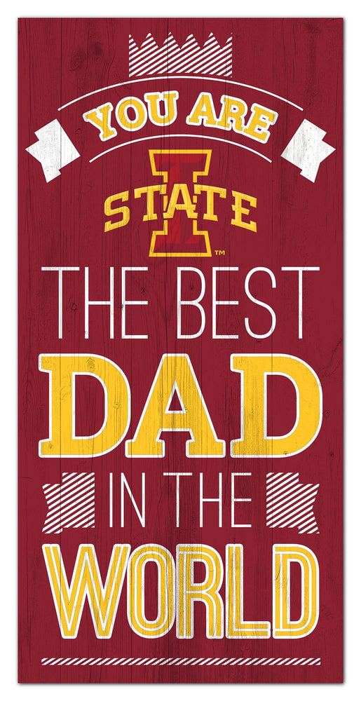 Wholesale C1079-Best Dad in the world 6x12 / C1079-Iowa State